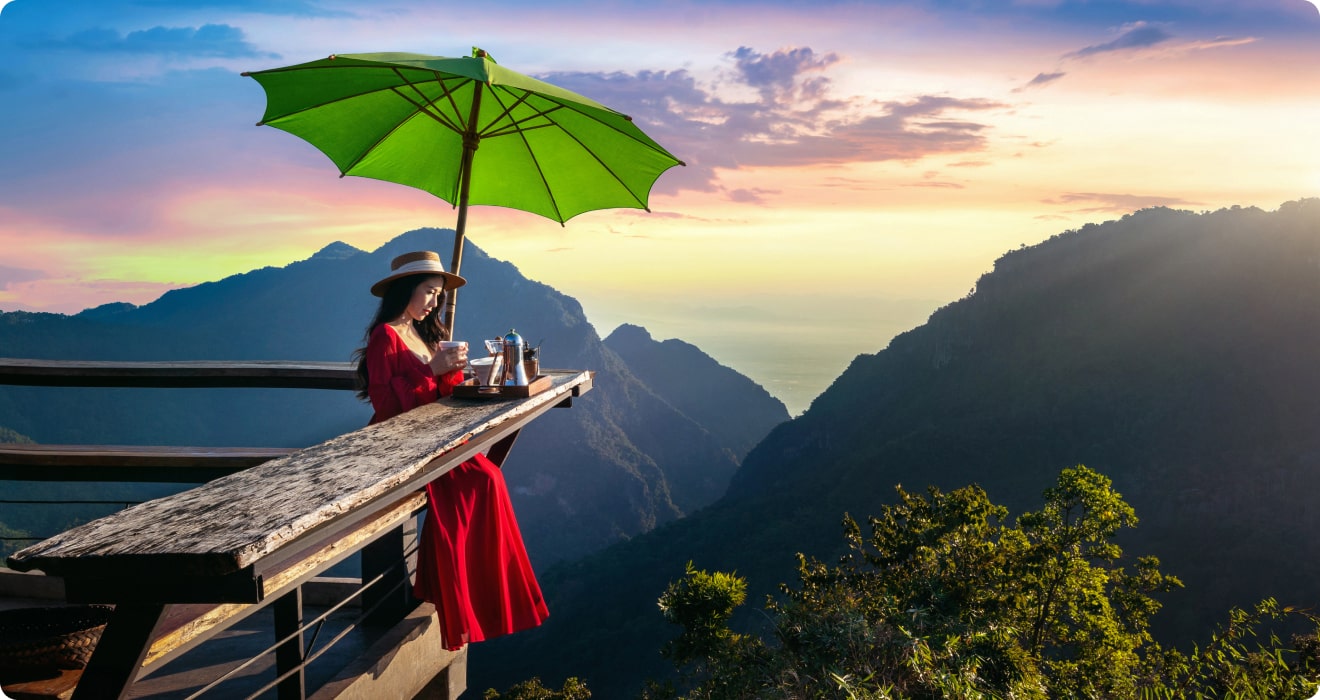 Scenic view of destination - Slide 1